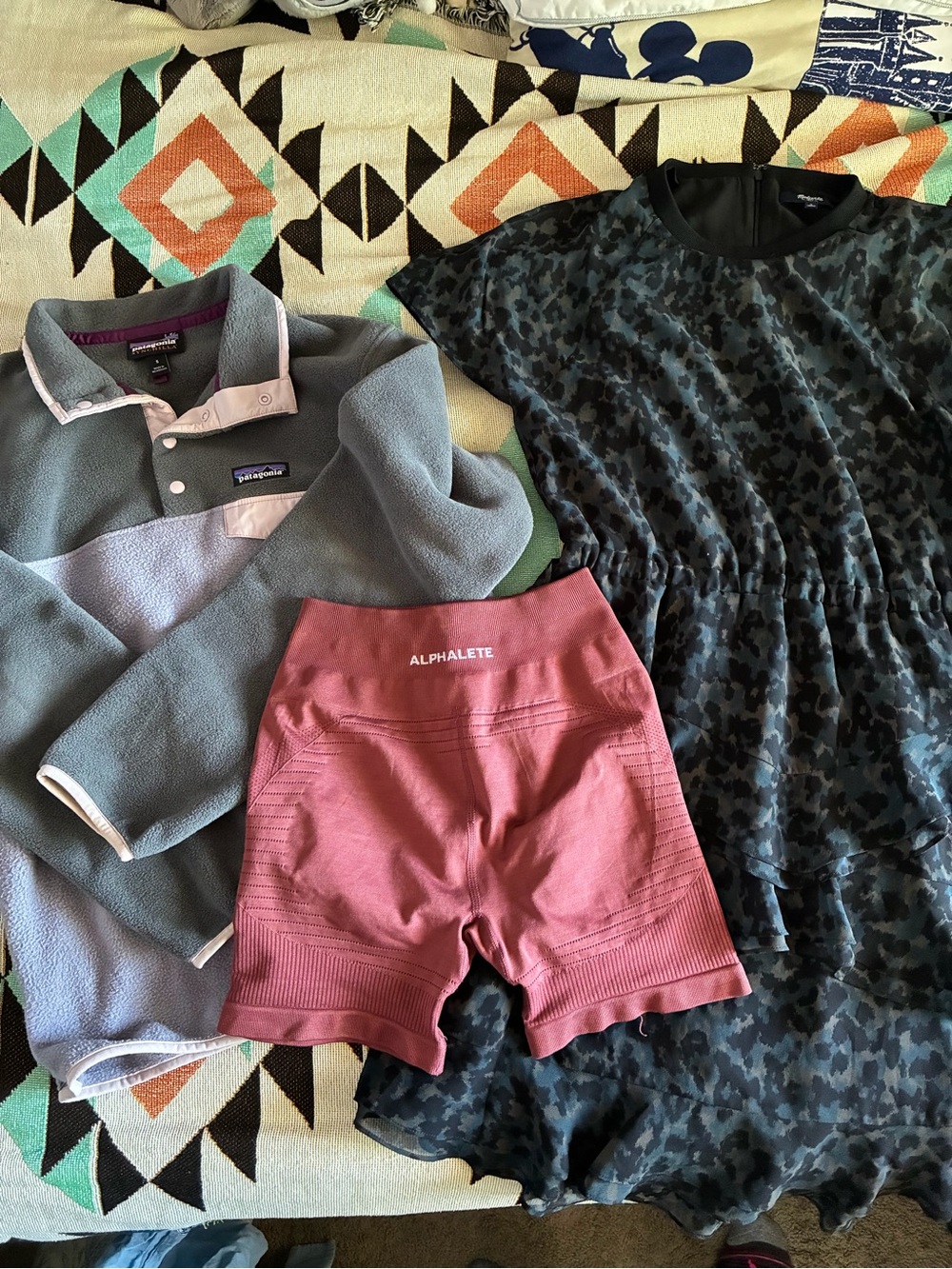 Patagonia synchilla fleece bundle size small, alphalete shorts, great condition